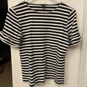 Jcrew xs ruffle sleeve top